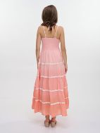 Εικόνα της Ble Resort Collection Αμάνικο Μακρύ Φόρεμα Ροδακινί.