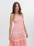 Εικόνα της Ble Resort Collection Αμάνικο Μακρύ Φόρεμα Ροδακινί.