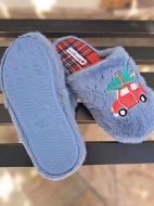 Εικόνα της Noidinotte ραφ fleece γυναικείες παντόφλες.