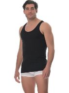 Εικόνα της Lido Underwear 201 Ανδρική Φανέλα Αμάνικη σε Μαύρο Χρώμα