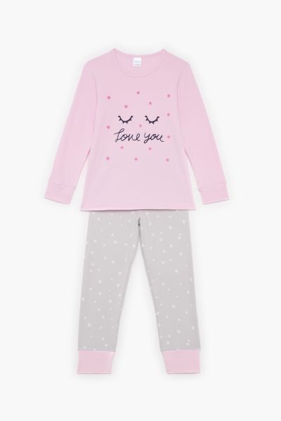 Εικόνα της Pretty Baby Παιδική Πιτζάμα Ροζ-γκρι 64823