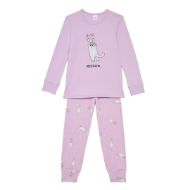 Εικόνα της Pretty Baby Παιδική Πιτζάμα Βαμβακερή Dusty Λιλά 64818