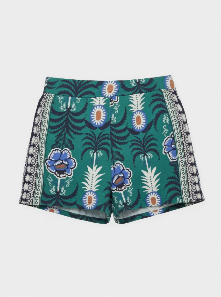 Εικόνα της Gisela Πράσινο Εμπριμέ Σορτς Πιτζάμας.