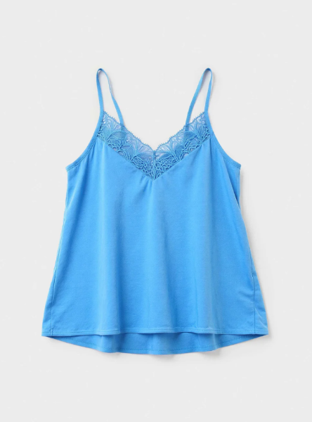 Εικόνα της Gisela Μπλε Top Πιτζάμας Με Δαντέλα.