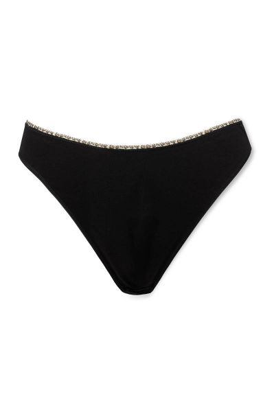 Εικόνα της Elite Βαμβακερό Μαύρο Slip Mε Λεοπάρ Λάστιχο.